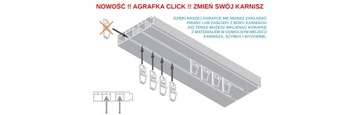 Karnisz 1,5 Szyna sufitowa PCV I 150 kpl + OSŁONA