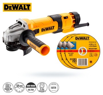 Шлифмашина 125мм 1500Вт DeWALT DWE4257 + 3x ДИСК