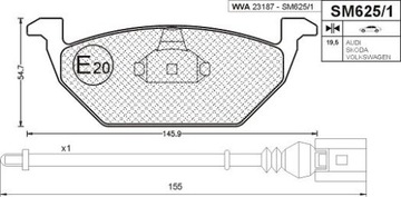 ПЕРЕДНИЕ КОЛОДКИ VW GOLF 4 IV 5 V SKODA OCTAVIA FABIA