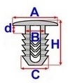 Обивочная планка CLIPS VW GOLF III VENTO 10903