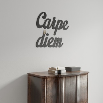 Деревянная 3D надпись на стене - Carpe Diem