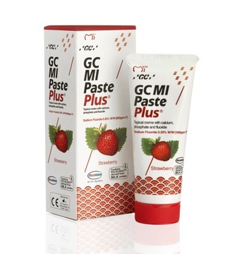 GC PASTE MI PASTE PLUS КЛУБНИКА С ФТОРИДНОЙ ЖИДКОЙ ГЛАЗУРЬЮ 35мл FV