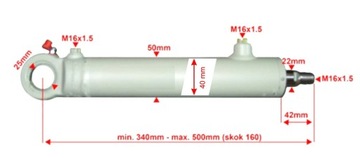 ГИДРАВЛИЧЕСКИЙ ЦИЛИНДР CJ2F 40x22x160 U25 L=340