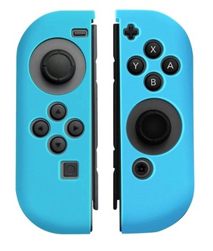 2x Etui silikonowe soft na Joy-Con Switch Niebiesk