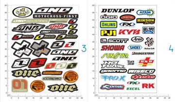 ПЕЧАТЬ НАКЛЕЙКОВ ДЛЯ ТЮНИНГА МОТОРА, большой набор 60 х 44см