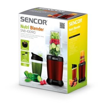 Блендер Nutri Smoothie Sencor, 2 чашки, 1000 Вт, цвета