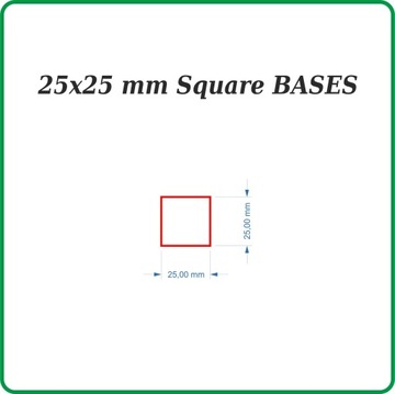 МДФ/ХДФ Подставки 25х25 мм Подставки 25х25 для фигурок 25 шт.