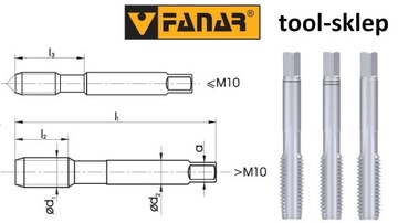 Ручной метчик M2 HSS Fanar по металлу