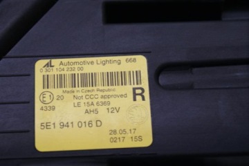 фото thumb №5, Skoda octavia 3 iii lift 16+ лампа full led kpl