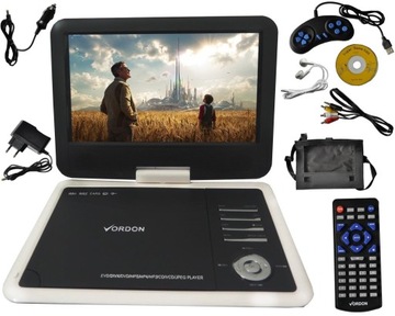 ПОРТАТИВНЫЙ DVD VORDON 10.2C USB SD ИГРЫ MP3 для АВТОМОБИЛЯ ДОМАШНЯЯ ШКОЛА NS-960