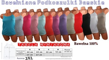 CZARNA Bawełniana PODKOSZULKA RAMIĄCZKA 3XL