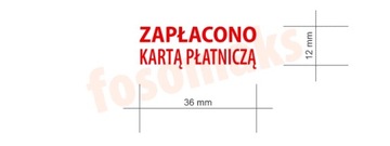 Pieczątka ZAPŁACONO KARTĄ PŁATNICZĄ