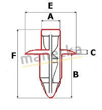 Пластиковый зажим обтекателя HONDA CB 1300 CBR 600 900 1000 1100 XX