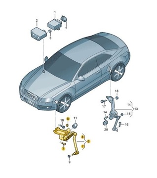 ДАТЧИК УРОВНЯ РЕГУЛИРОВКИ ПОДВЕСКИ AUDI A4 ALLROAD B8 A5 ОРИГИНАЛЬНЫЙ ДИЛЕР