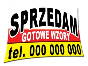 TABLICA PCV 100x50 SPRZEDAM dom działkę baner