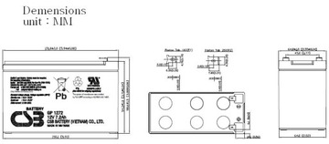 АККУМУЛЯТОР CSB 12V 7AH GP1272F2 Источник питания UPS НДС