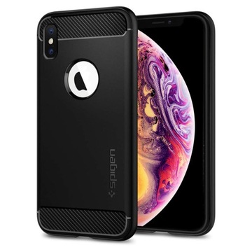 SPIGEN RUGGED ARMOR - ETUI GUMOWE DO - IPHONE X/XS