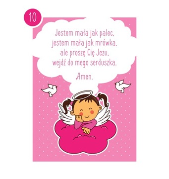 Prezent na chrzest roczek obrazek aniołek modlitwa