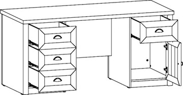 Офисный стол, шкаф с ящиками, PROWANCE B1