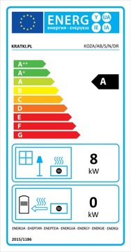 PIEC WOLNOSTOJĄCY KOMINEK KOZA AB na nodze 8 kW FI 150 CZARNY ZESTAW MONTAŻ