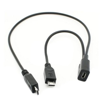 KABEL Y OTG HOST Micro USB - 2x MicroUSB zasilanie