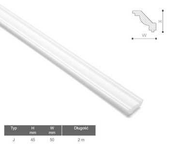 Планка декоративная NMC NOMASTYL -J- 45х50мм 2мб