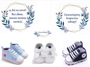 Trampki Buciki niemowlęce 12-18 MIESIĘCY niechodki