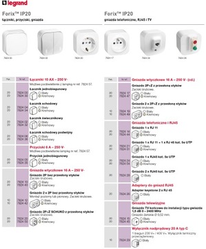 FORIX Legrand Gniazdo pojedyncze 782447 natynkowe