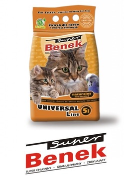 Наполнитель для кошачьих туалетов Super Benek Universal Natural 5л