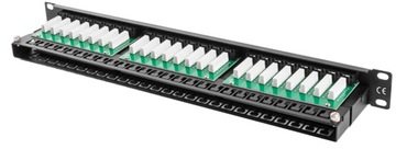 PATCH PANEL 48 PORT 1U KAT.5E UTP CZARNY LANBERG
