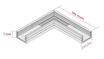 Łącznik kątowy 90' do profili LED wąskich slim