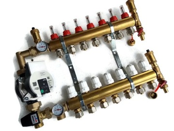 6-контурный распределитель с насосной группой для теплого пола!!