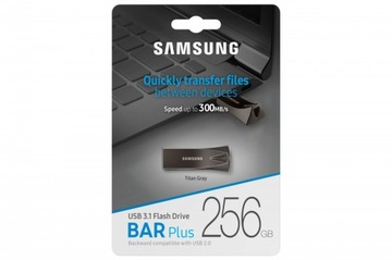 Флеш-накопитель Samsung BAR Plus USB3.1 256 ГБ Титановый серый