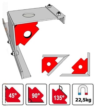 УГОЛ СВАРОЧНЫЙ МАГНИТНЫЙ ДЕРЖАТЕЛЬ 22кг 156мм