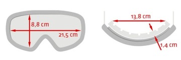 GOGLE NARCIARSKIE ARCTICA G-102B KAT. 2 Z PODWÓJNĄ SZYBĄ I LUSTRZANKĄ