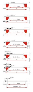 ВНУТРЕННИЕ КАССЕТНЫЕ РОЛЬСТАВНИ AL, размеры 74x150 A