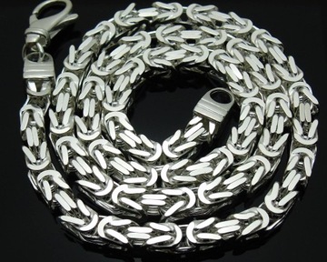 Włoski Łańcuch Męski Splot Królewski 5mm 50cm