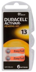 Батарейки для слуховых аппаратов DURACELL 13 60 шт.