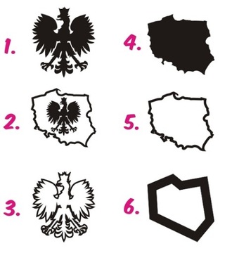 Naklejka patriotyczna Orzełek Polska na tira auto *24cm *Wzory *Kolory