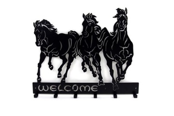 Декоративная вешалка для одежды и ключей WELCOME HORSES