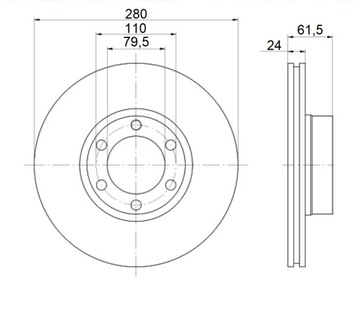 фото thumb №2, Тормозные диски 1730 i тормозные колодки renault master ii перед 280mm