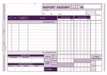 Кассовый отчет РК А5 оригинал, копия 411-3