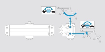 SAMOZAMYKACZ ZAMYKACZ ASSA ABLOY DC110 + BLOKADA