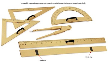 DUŻA Ekierka magnetyczna do tablic, 45 stopni