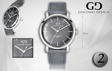 Мужские часы Giacomo Design GD09, РЕМЕШОК, 2 ДИЗАЙНА!