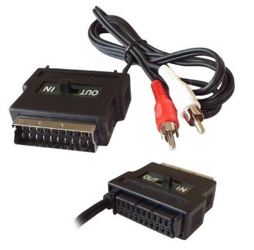 Розетка EURO SCART 2x RCA 1,5 м IN OUT (4683)