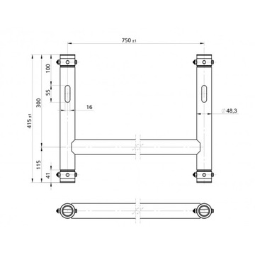 Монтажная рама ALUSTAGE T-104