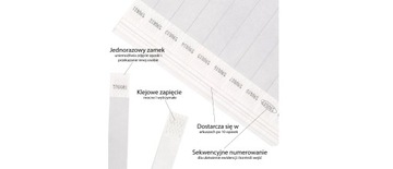 БУМАЖНЫЕ БРАЛЕТЫ С ЧЕРНЫМ ПРИНТОМ 1500 шт. ВЕЧЕРИНКИ ВЕСЕЛЫЕ ШАРИКИ.