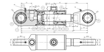 ГИДРАВЛИЧЕСКИЙ ЦИЛИНДР ПОРШЕНЬ TUR 5 ХОД 320