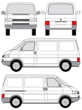 VW TRANSPORTER T4 АВТОБУС БАГАЖНИК НА КРЫШЕ 3 балки